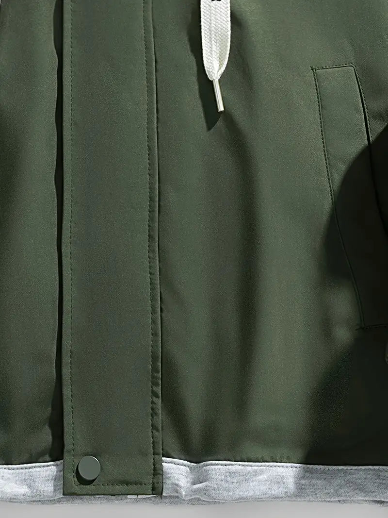 Men's Casual Hooded Windbreaker Jacket