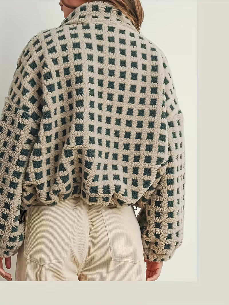 Women's Oversized Houndstooth Jacket