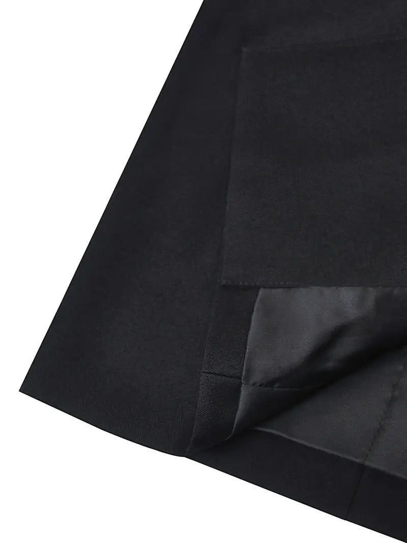 Work Elegant Solid Color Button- A-Line Dress