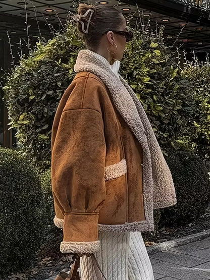 Women's Sheepskin-Like Lining Jacket