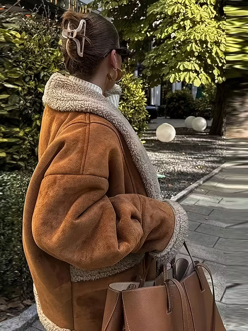Women's Sheepskin-Like Lining Jacket