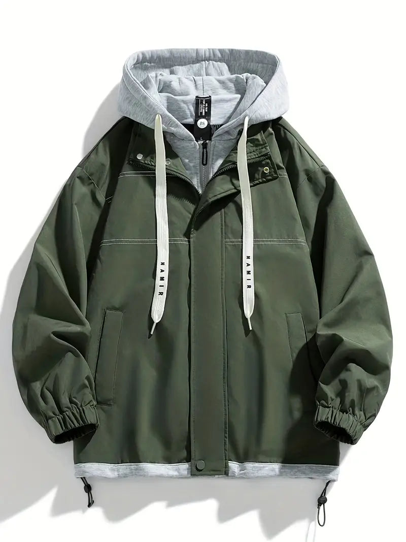 Men's Casual Hooded Windbreaker Jacket