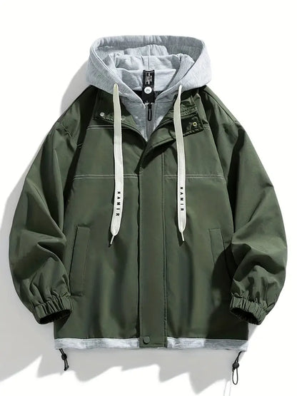 Men's Casual Hooded Windbreaker Jacket