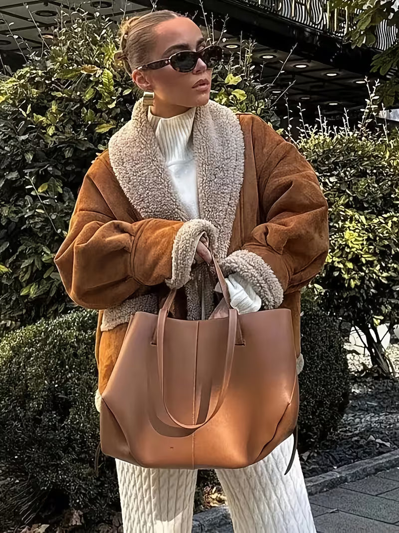 Women's Sheepskin-Like Lining Jacket