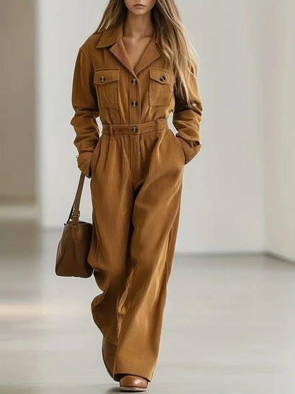 Solid Color Casual jumpsuit