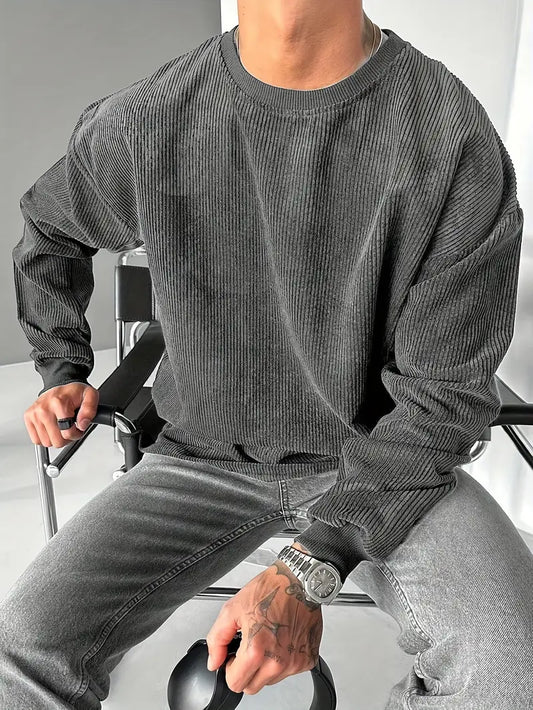 Men'S Casual Long Sleeve Crew Neck Sweatshirt