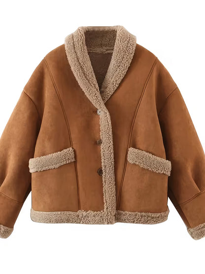 Women's Sheepskin-Like Lining Jacket