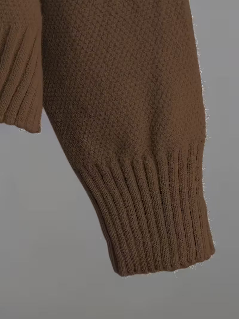 Patterned Round Neck Solid Color set