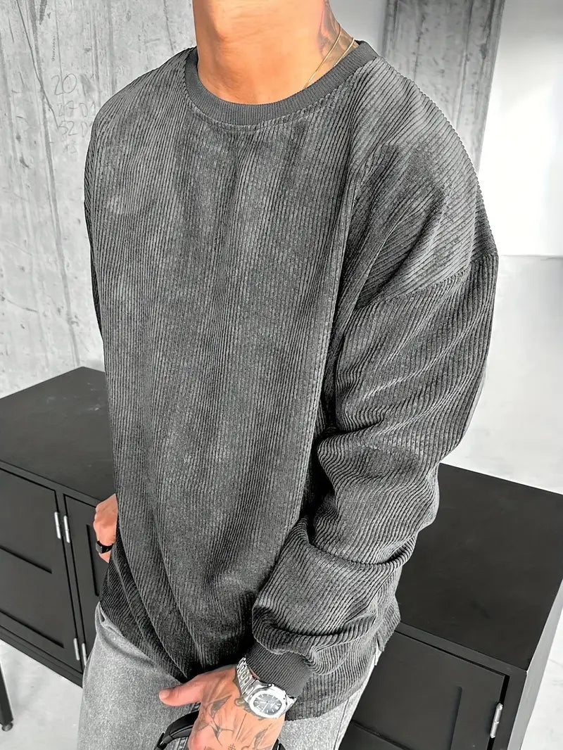 Men'S Casual Long Sleeve Crew Neck Sweatshirt