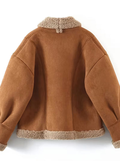 Women's Sheepskin-Like Lining Jacket