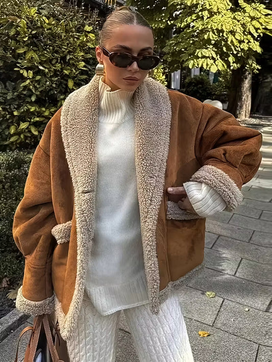 Women's Sheepskin-Like Lining Jacket